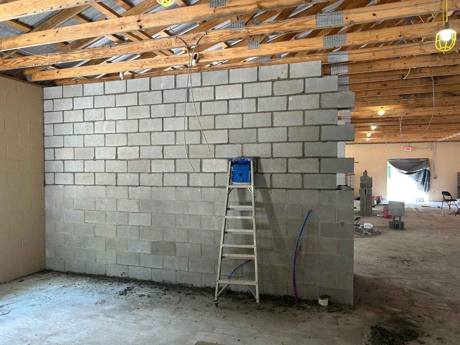 Interior block wall