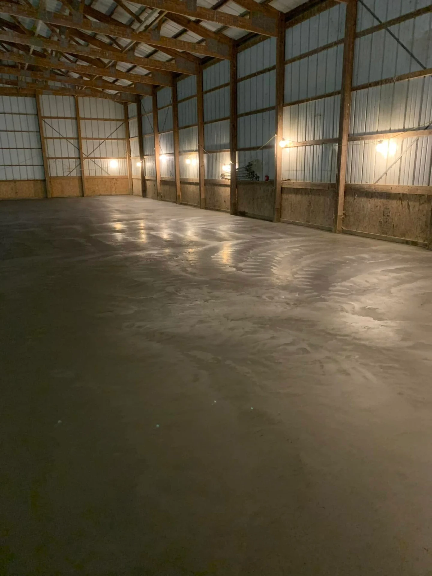 Pole barn floor — finished