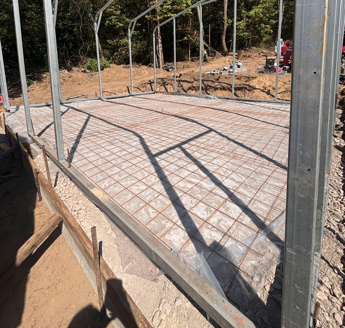 Reinforced slab foundation
