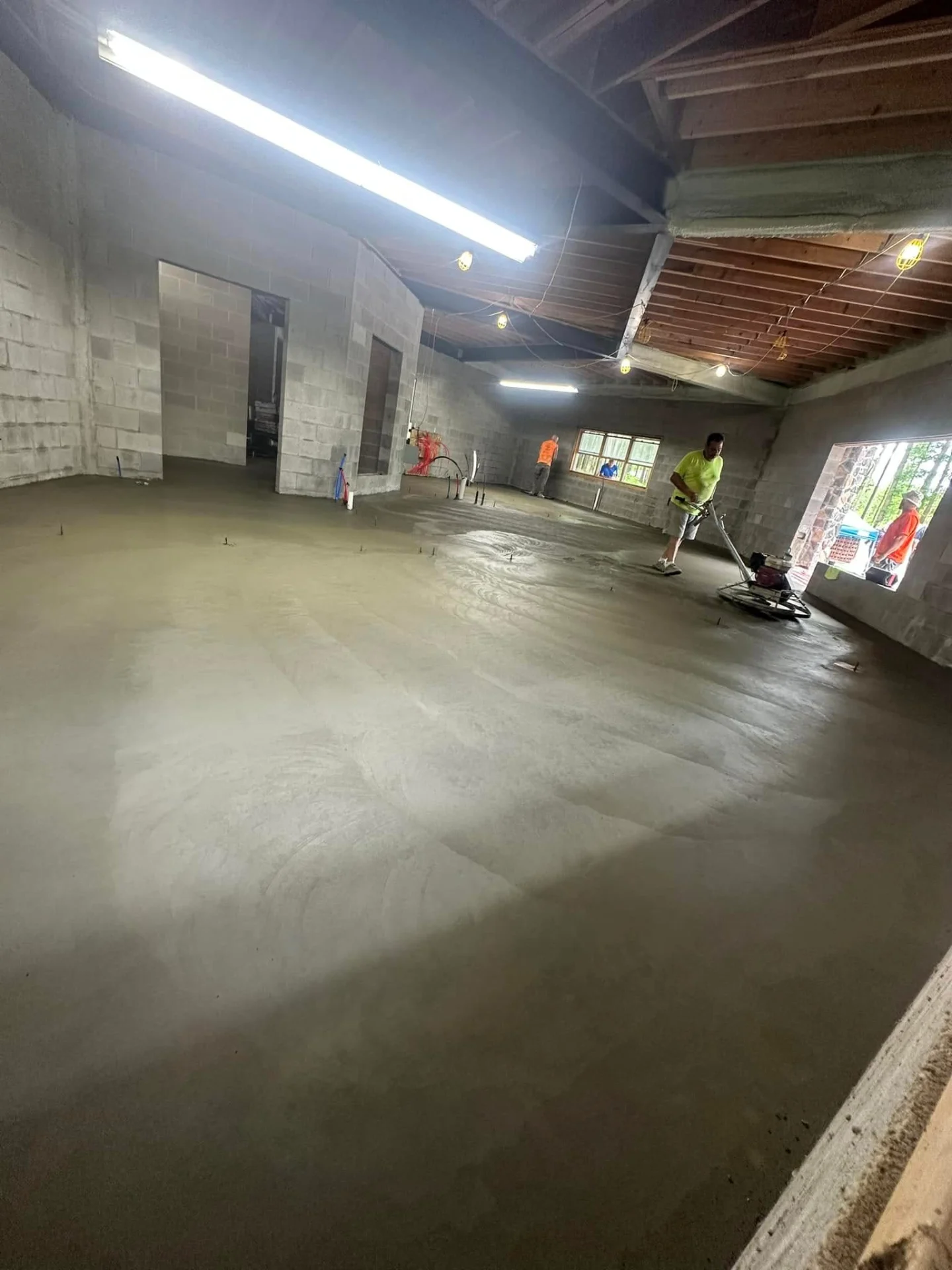 Interior floor — power trowel