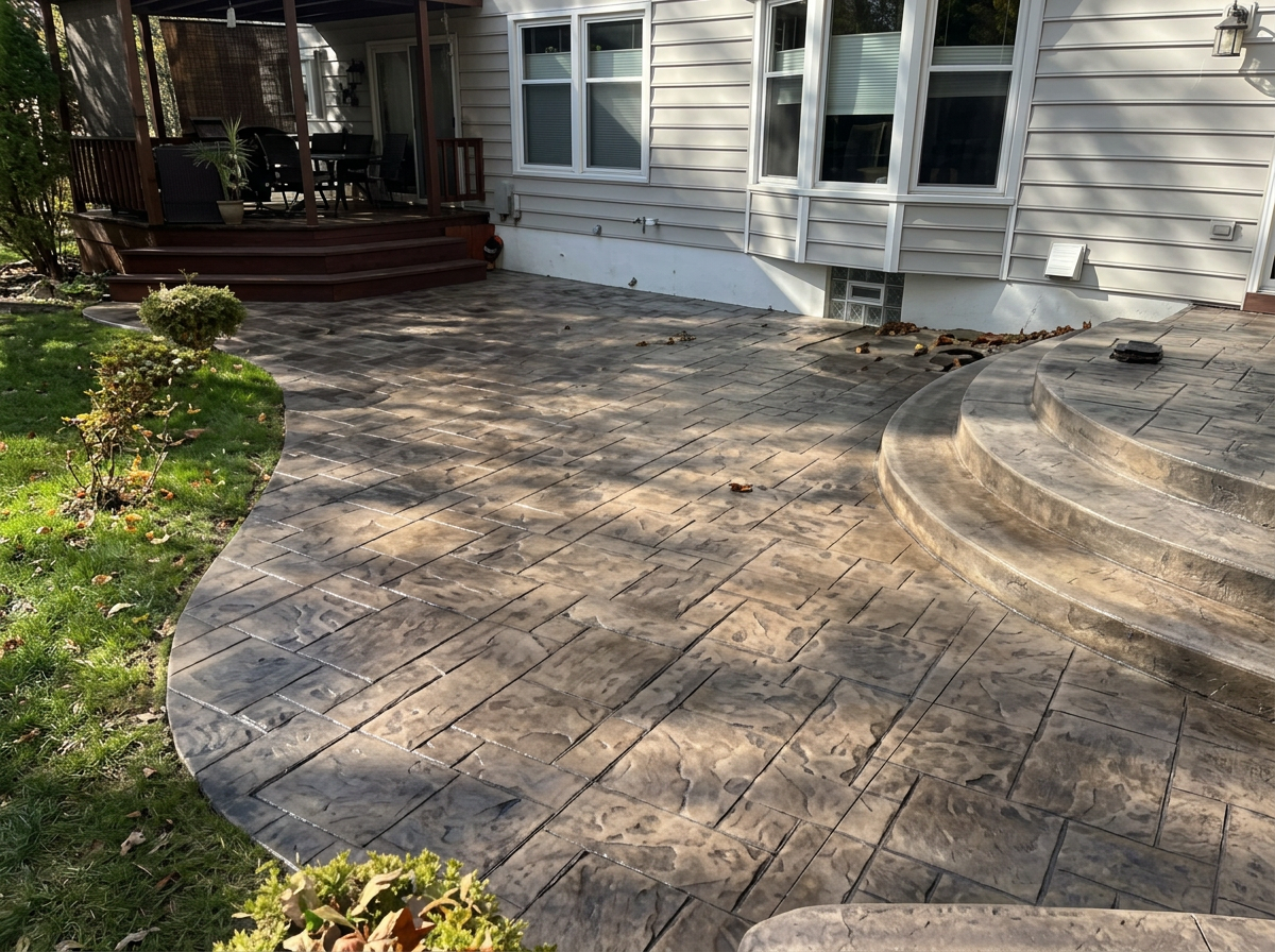 Stamped patio
