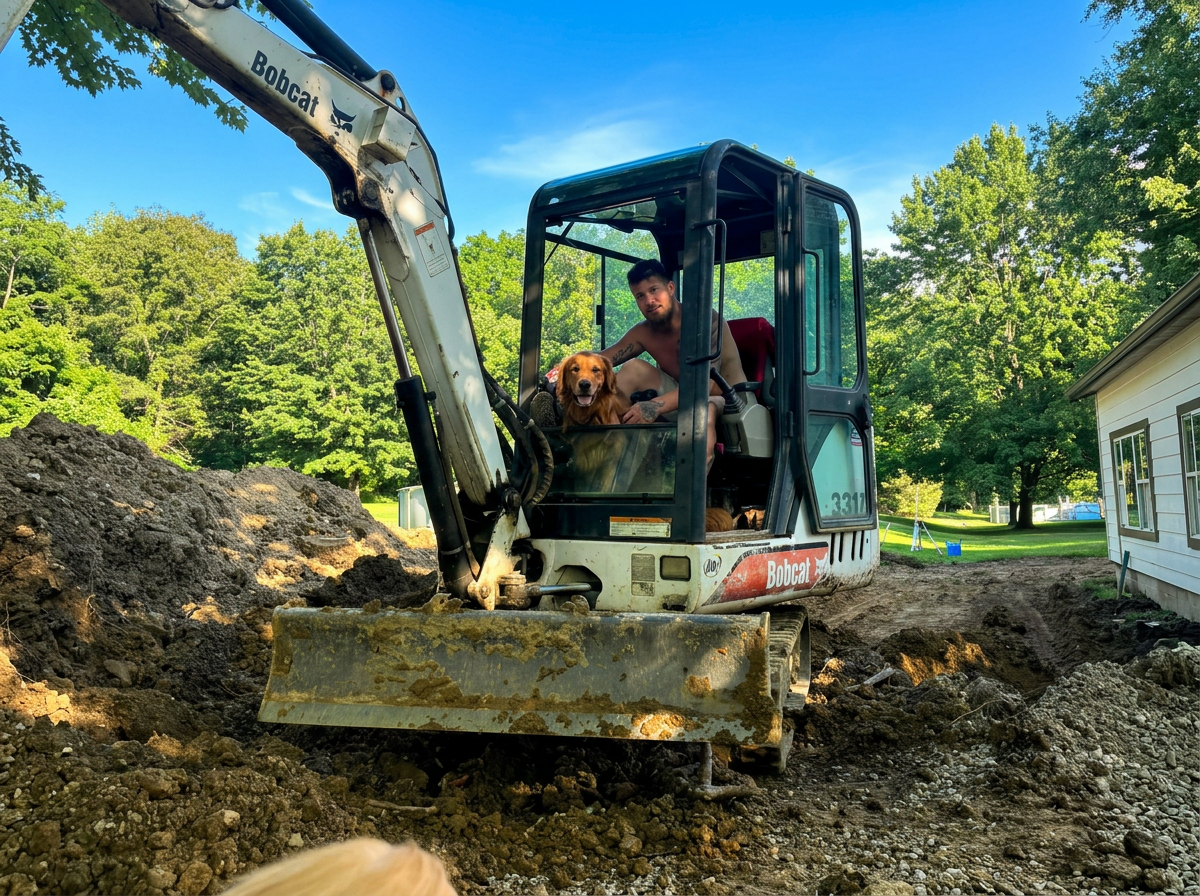 Site prep & excavation with Bobcat