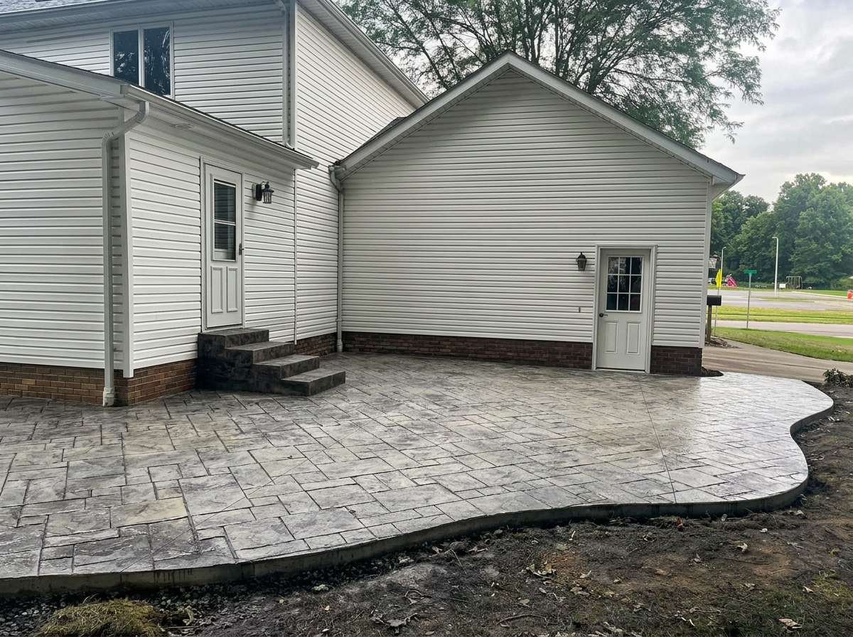 Stamped patio